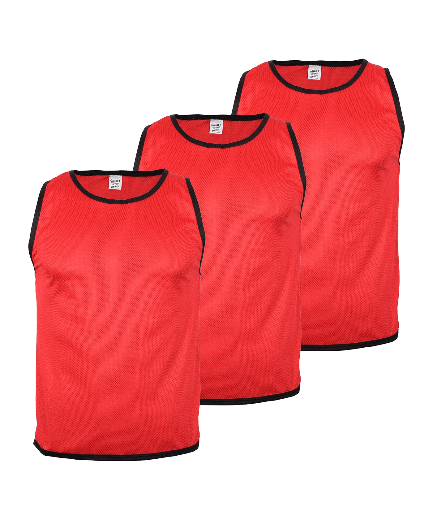 Cawila ACADEMY Trainingsleibchen 3er Set Kids Rot