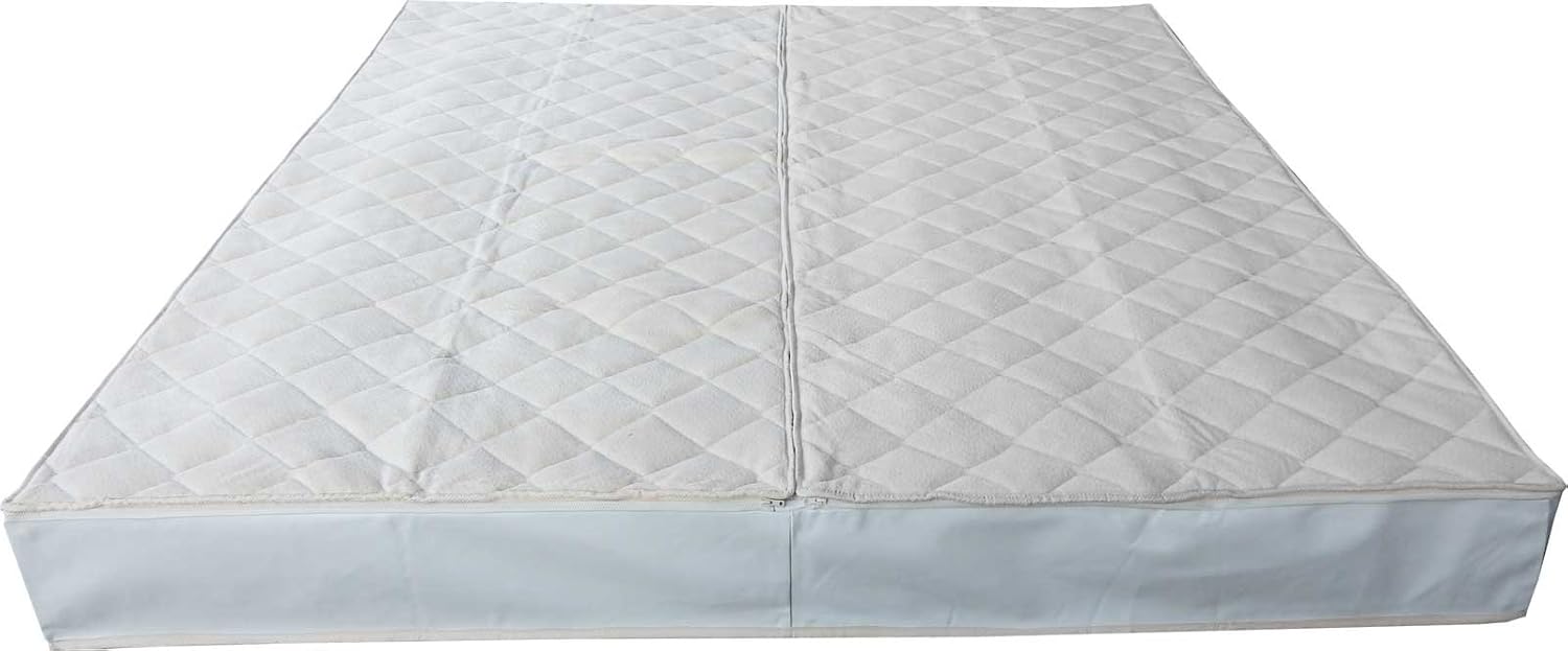 Frottee Wasserbettbezug Auflage Bezug Baumwolle für Wasserbett Rundumbezug (180 x 200 cm)