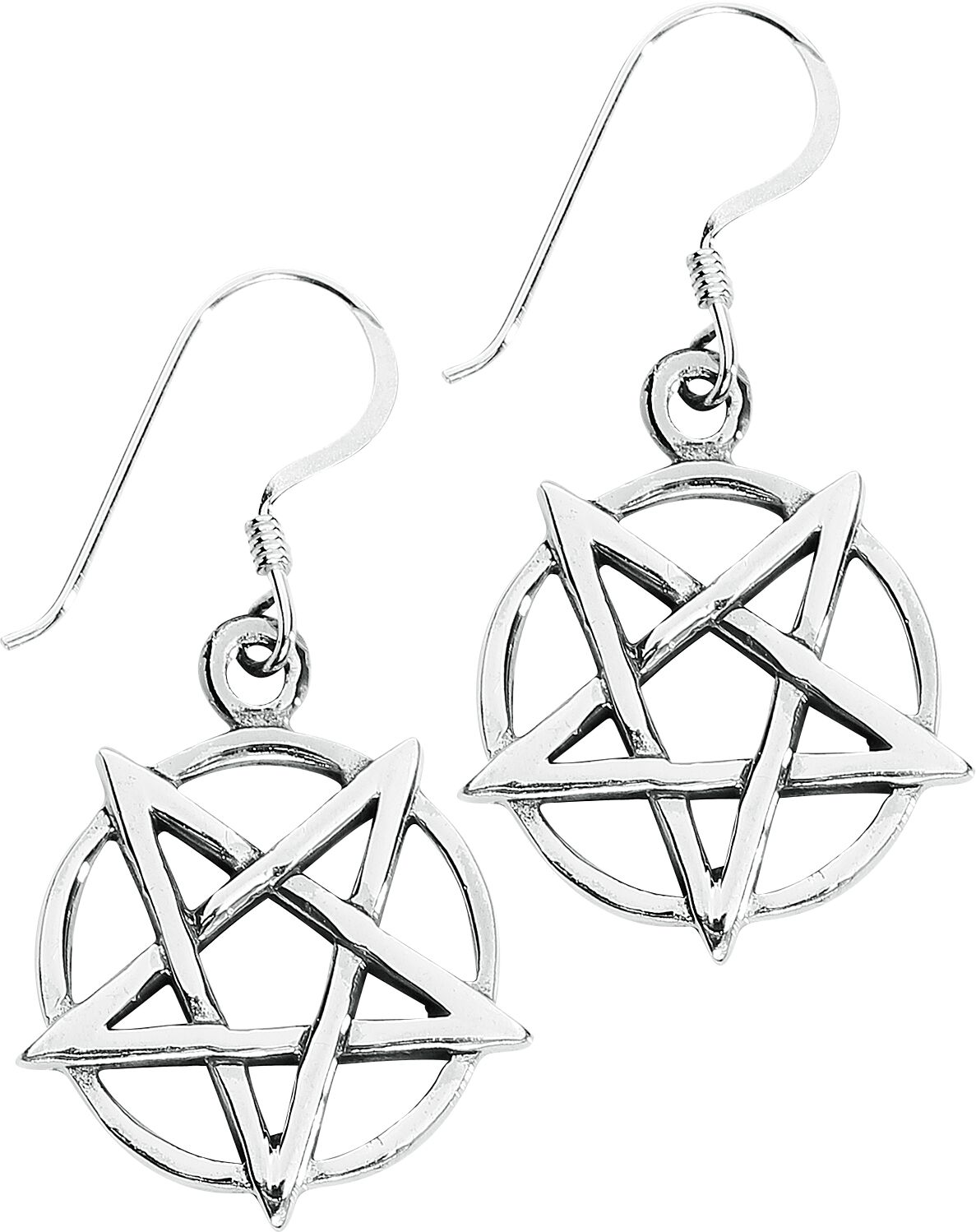 Silver Pentagram | Toltecs Amulet Boucles d'oreilles