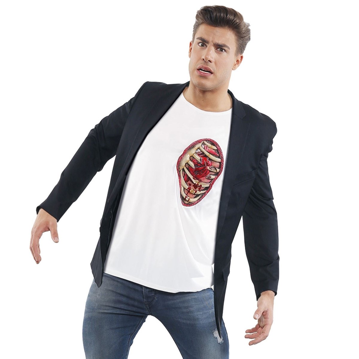 Halloween Shirt Heren Ribbenkast