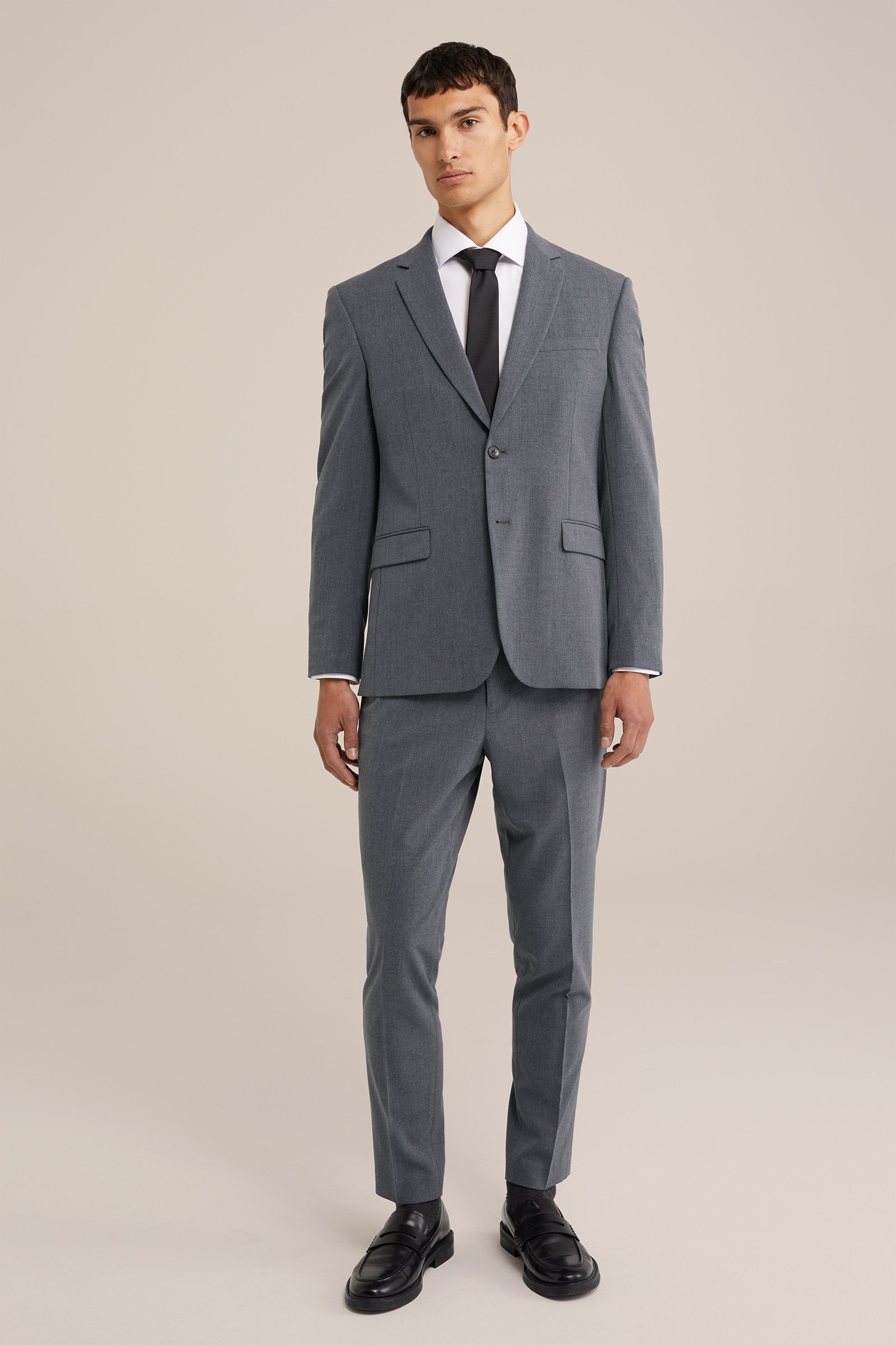slim fit blazer Fundamentals Grijs