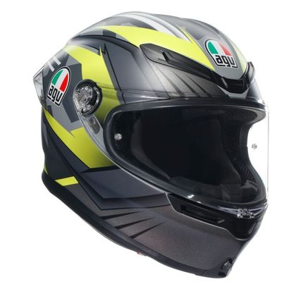 Casque AGV K-6 S - EXCITE - Gris / Jaune