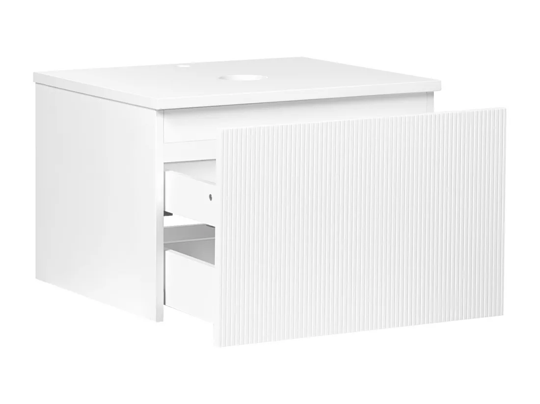 Meuble lavabo mural ALZIRA 60 cm 52 cm 40 cm Blanc