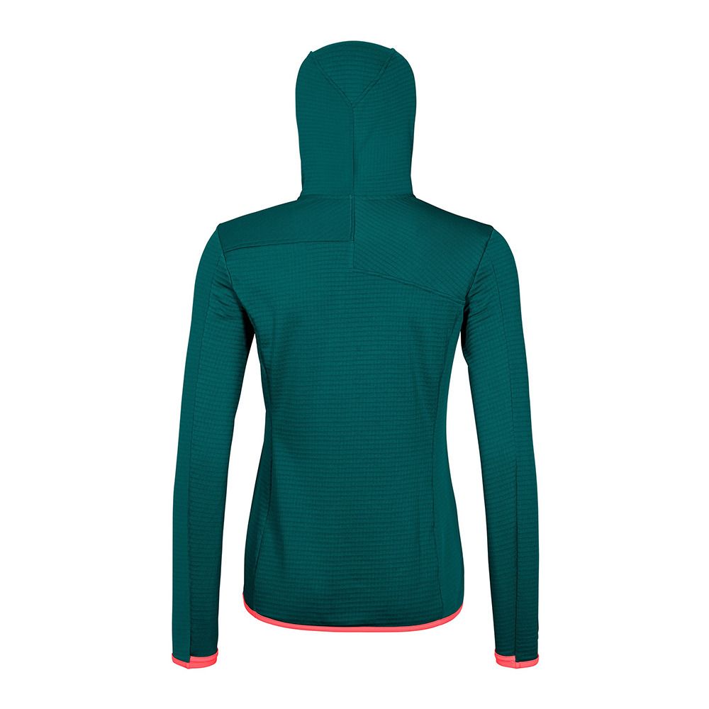 Ortovox FLEECE LIGHT GRID - Polaire Femme pacific green
