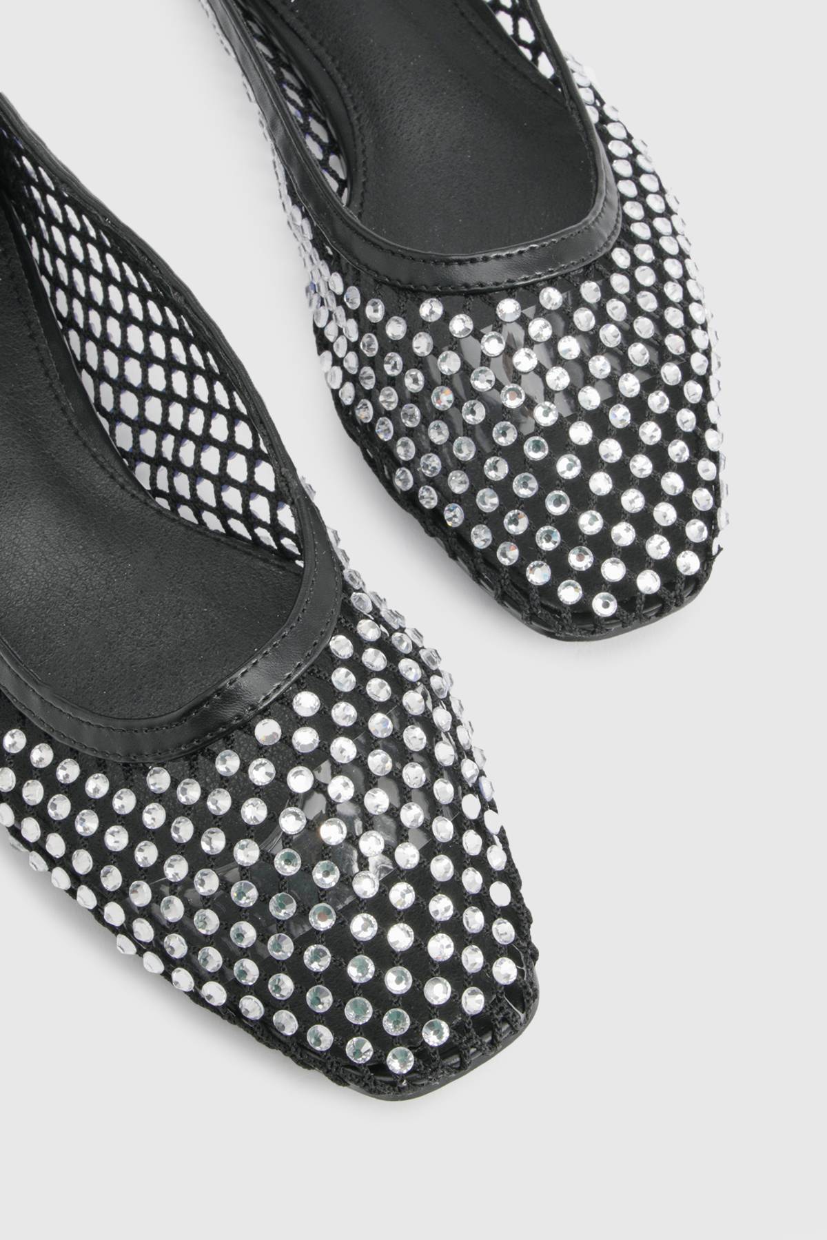 boohoo Ballerines en Maille Diamantée