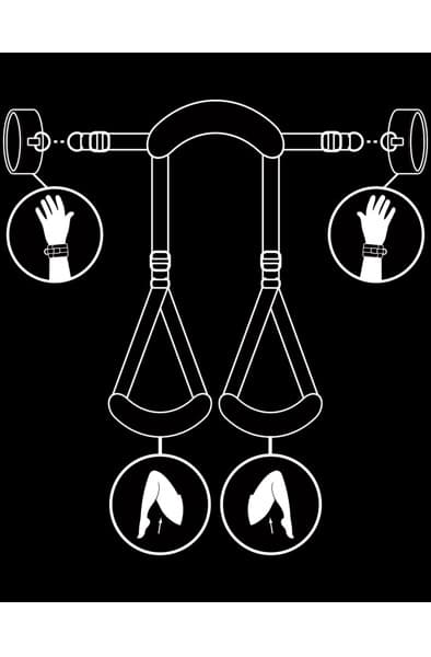 Fetish Submisive Open Leg Set Posisjonsholder