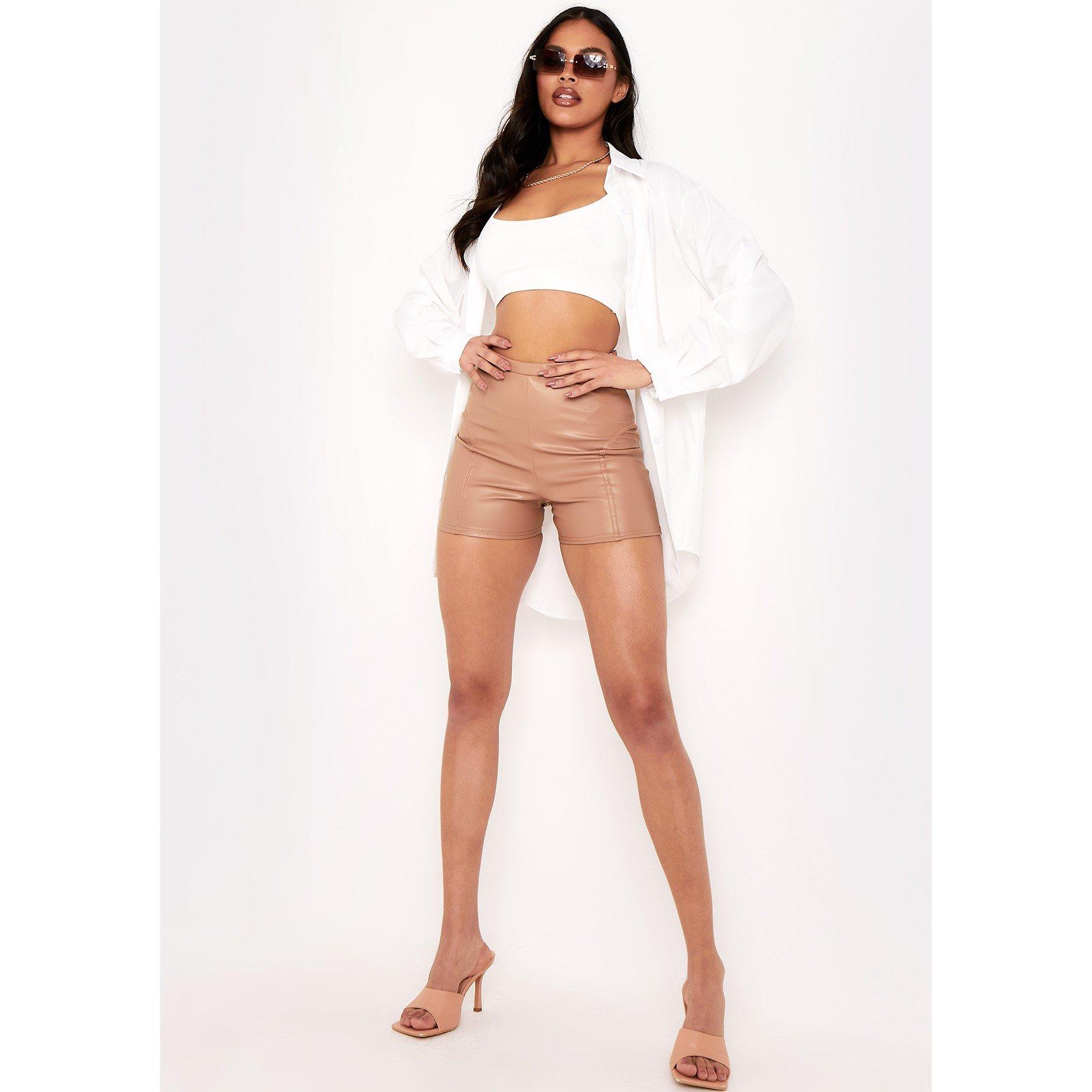 Missy Empire PU Leather Cycle Shorts