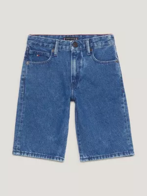 Shorts jeans essenciais de corte reto e moderno