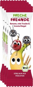 Freche Freunde Bio Getreideriegel Banane Rote Traube Aronia, 4 x 23 g
