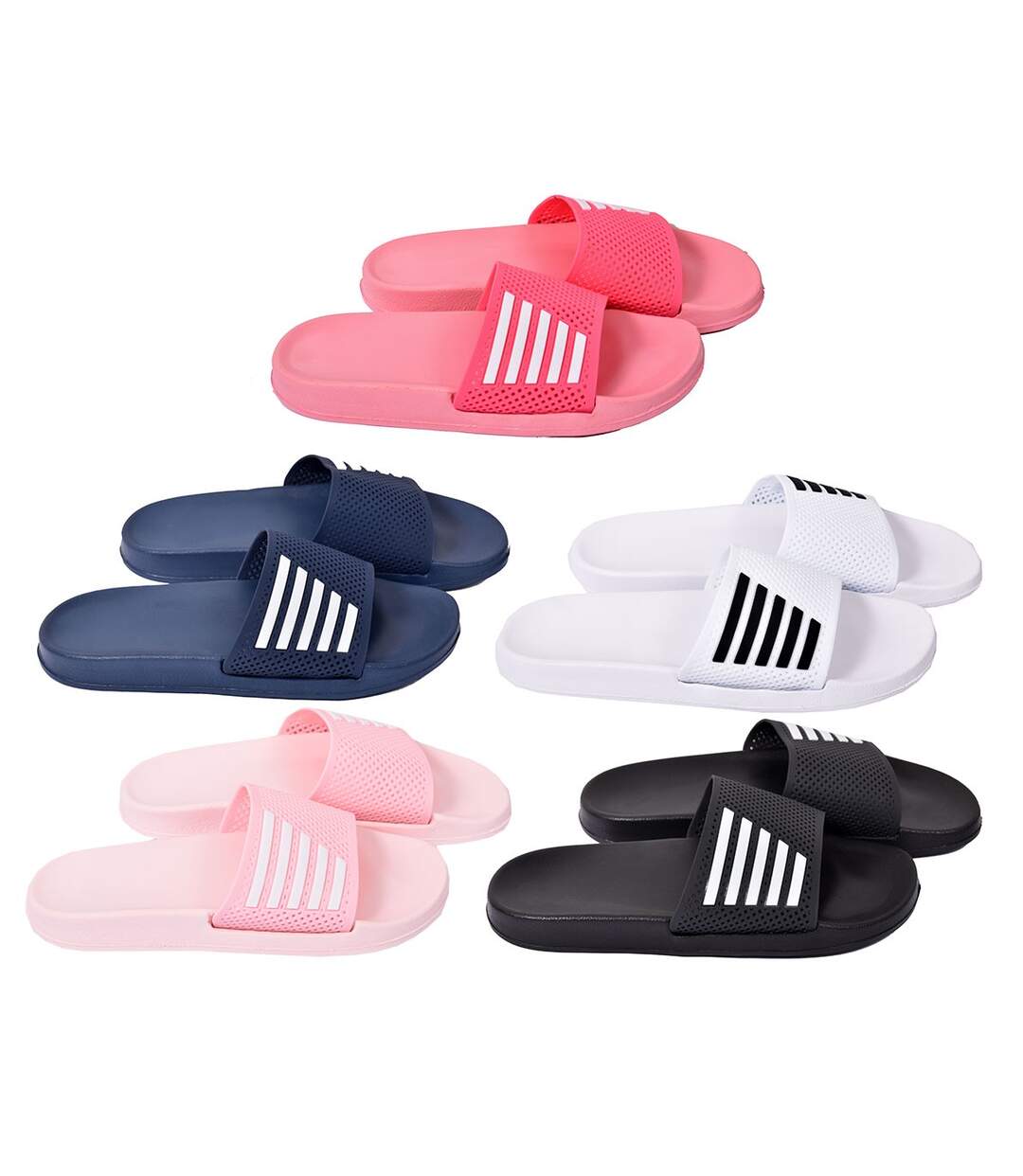 Claquette Femme antidérapante - Sandale de Piscine - PD7595 NOIR