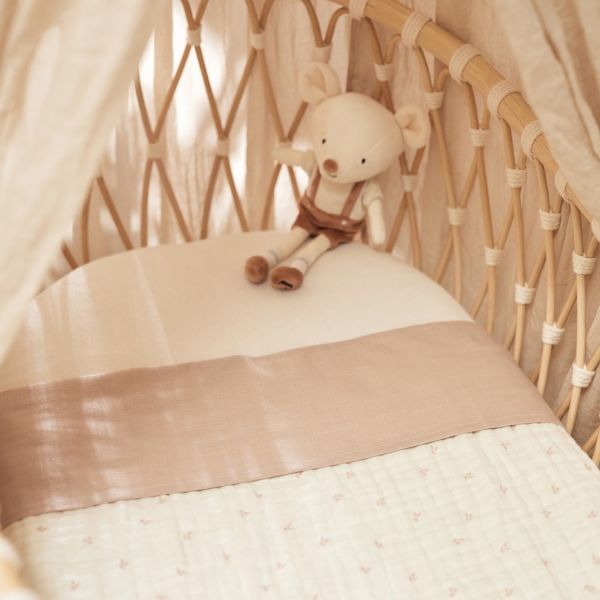 Jollein Slub Wieglaken - 75 x 100 cm - Ivory