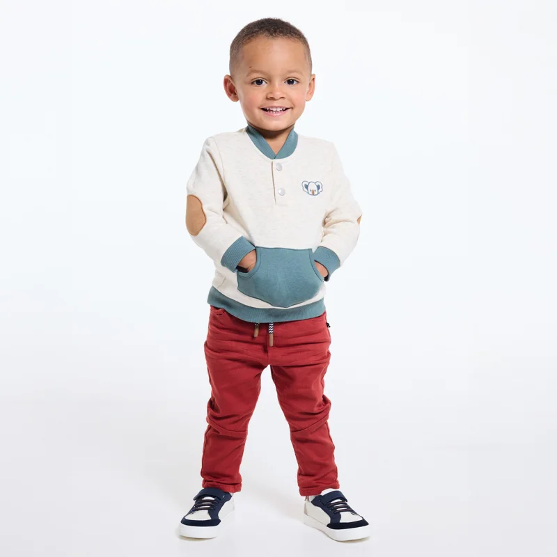 Jean denim confort ultra stretch rouge bébé garçon Orange