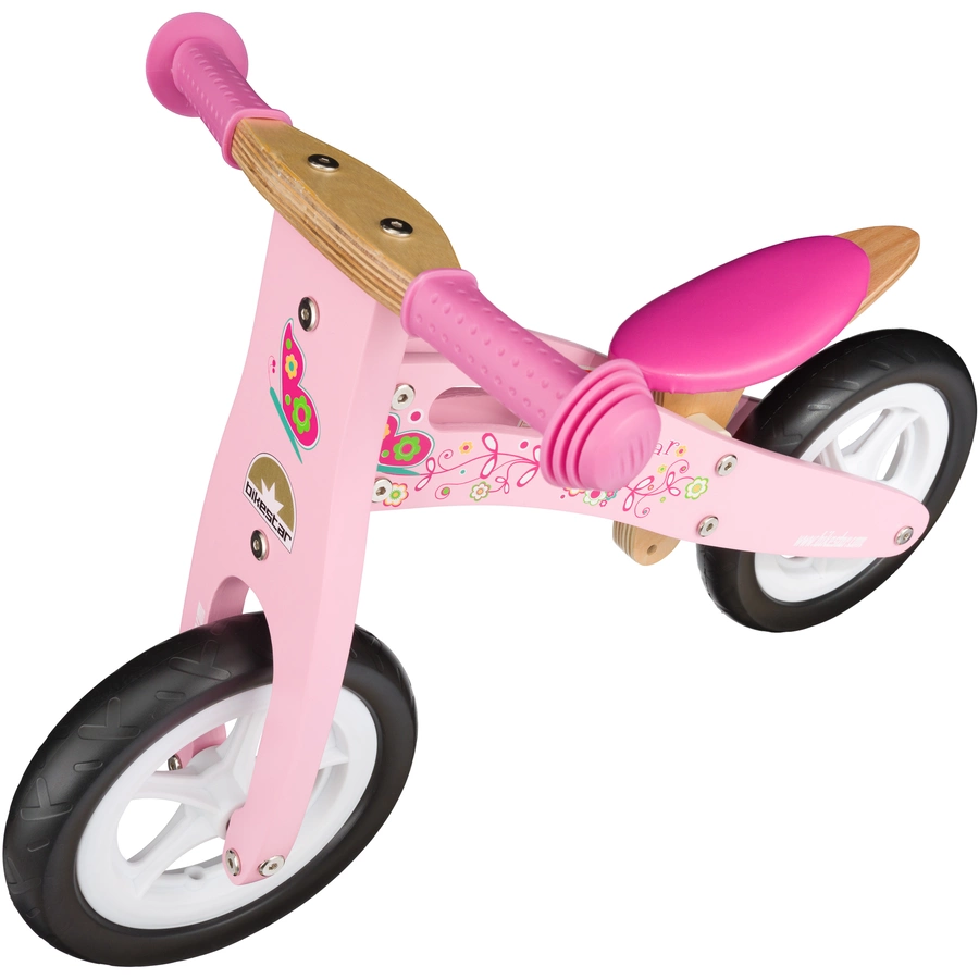Bikestar Laufrad 10 Zoll Holz pink