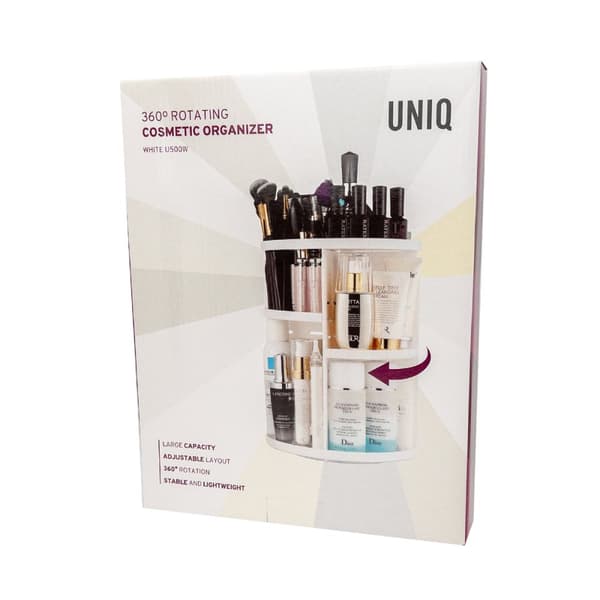 UNIQ 360º Rotating Cosmetics Organizer - Hvit