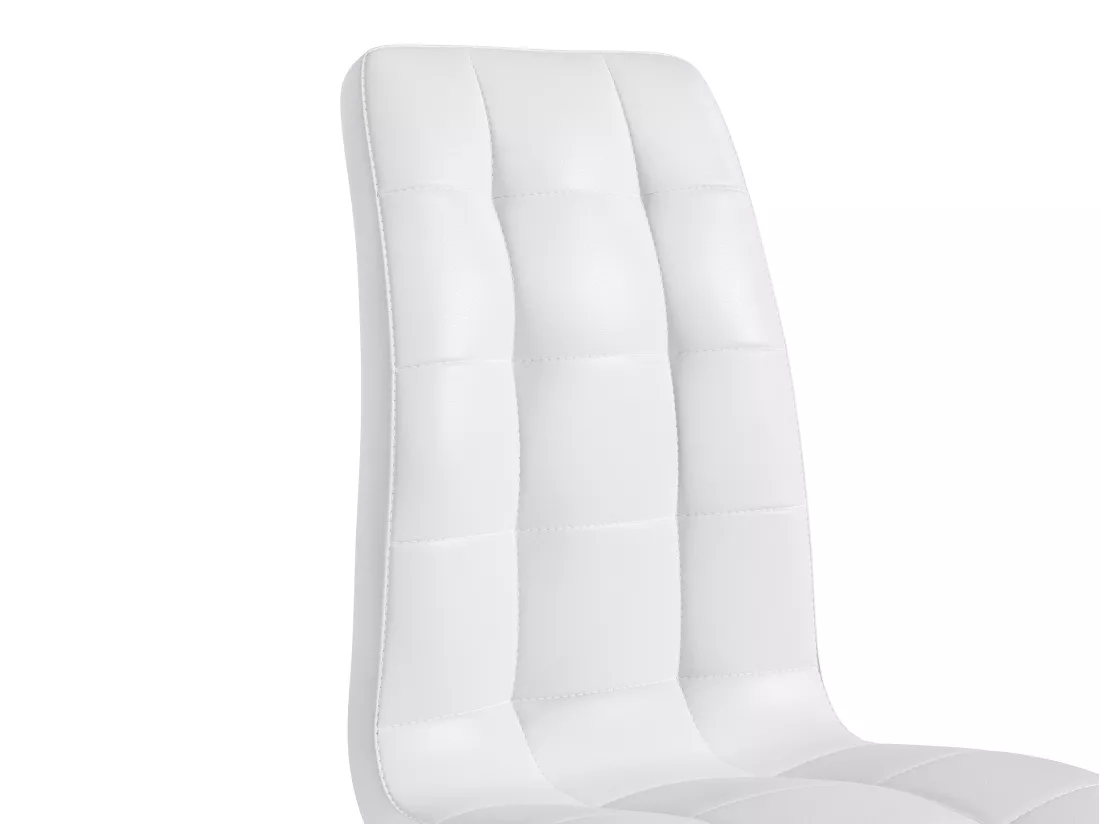 Lot de 2 chaises NADYA - Simili - Blanc
