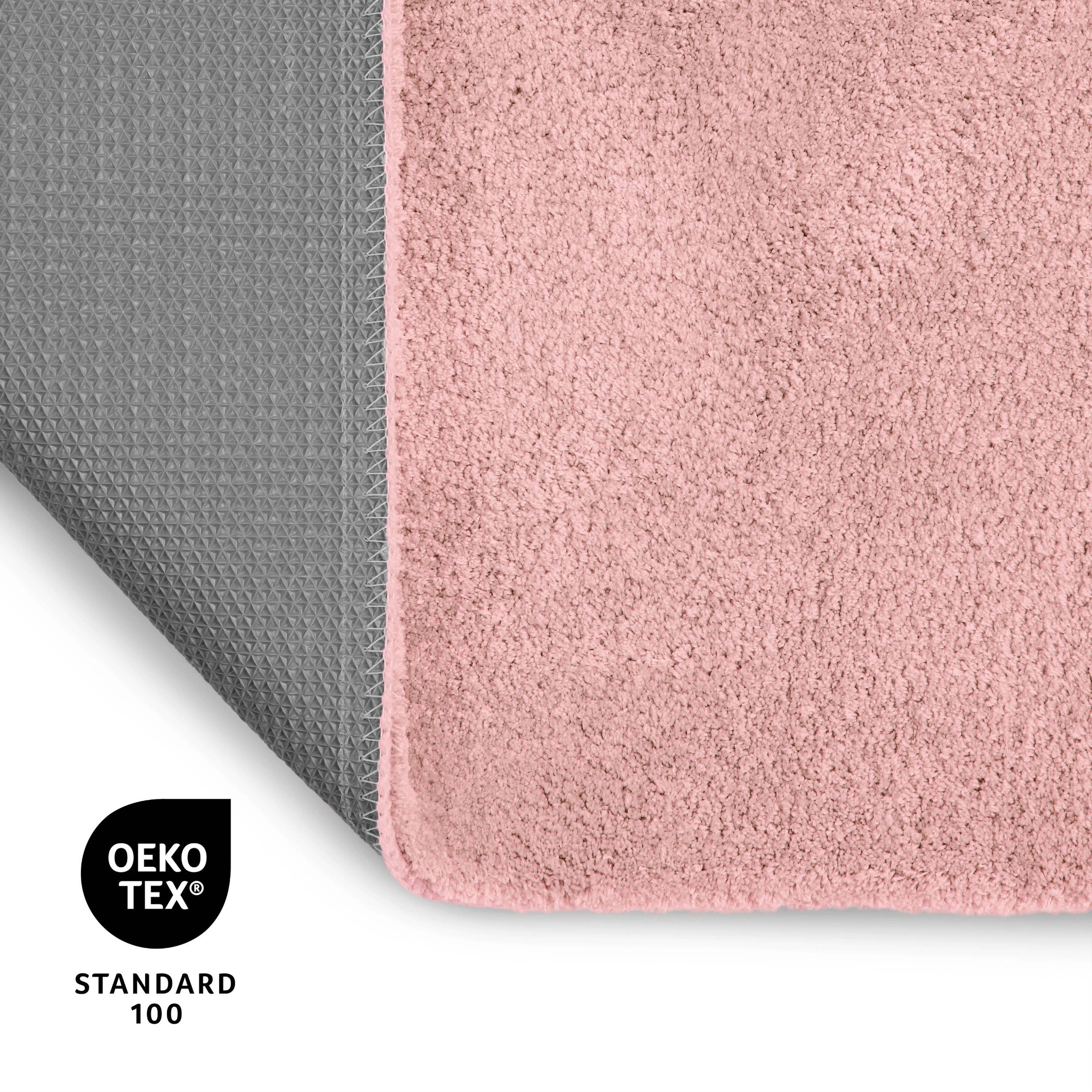 GOODproduct Badematte »Neele« Höhe 20 mm rutschhemmend beschichtet schnell trocknend Badteppich, getuftet, modern, Uni, antirutsch, flauschig, Hochflor
