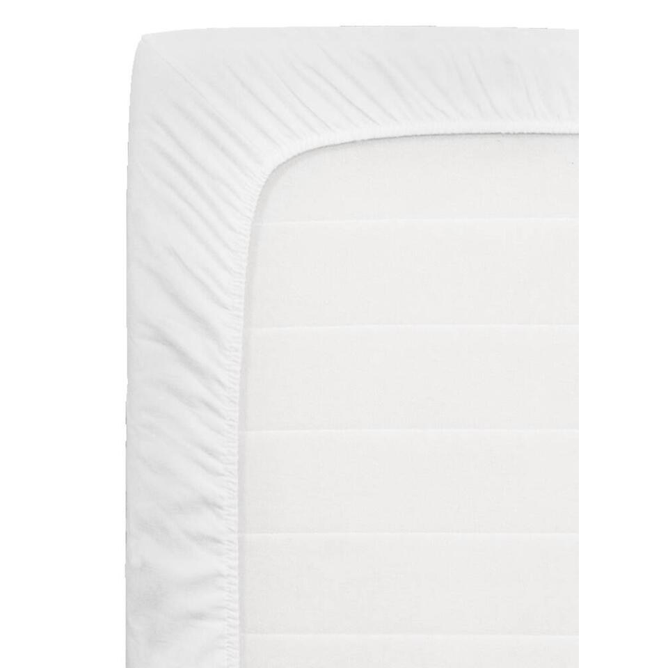 Topper Hoeslaken Molton katoen - wit - 160x200 cm