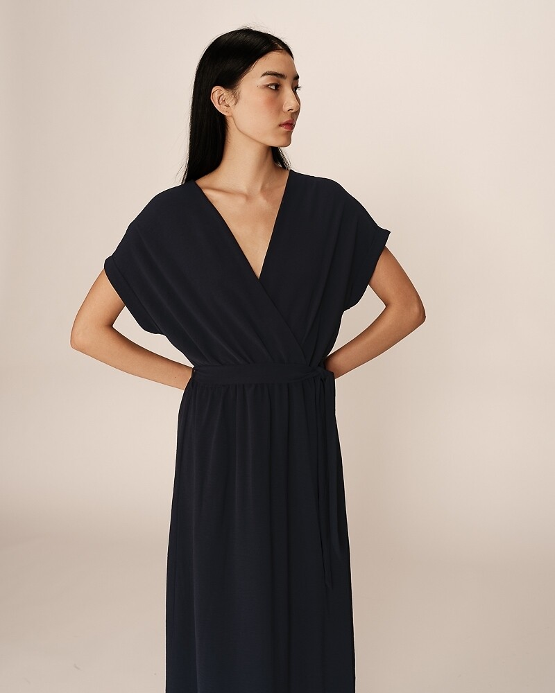 GRACE & MILA<br>Vestido maxi fluido com cinto, PAPILLON
