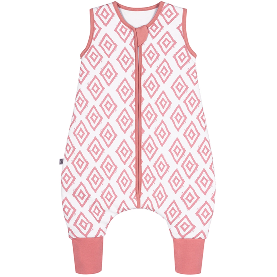emma & noah Schlafsack mit Füßen Rauten Rosa TOG 2.5