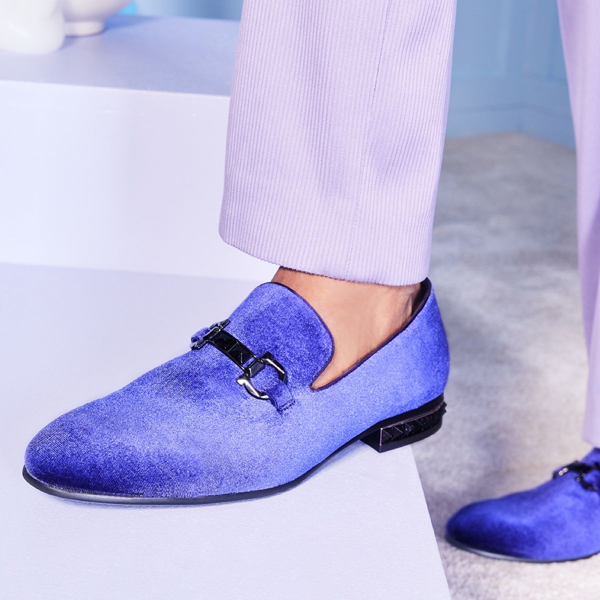 Bowtie Dark Purple Men Dress Shoes