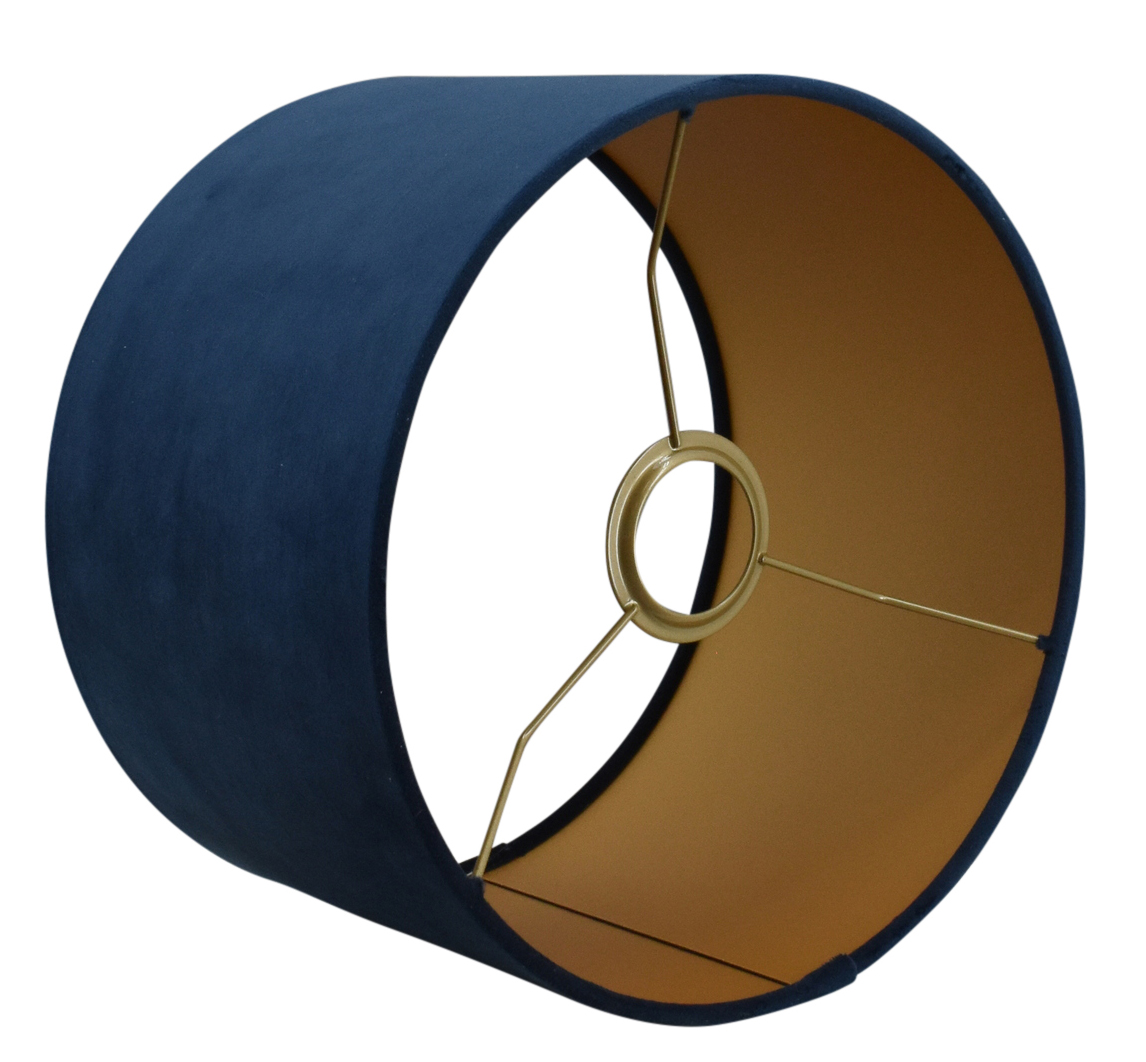 Lampenkap Alice blauw op goud 25x25x15cm