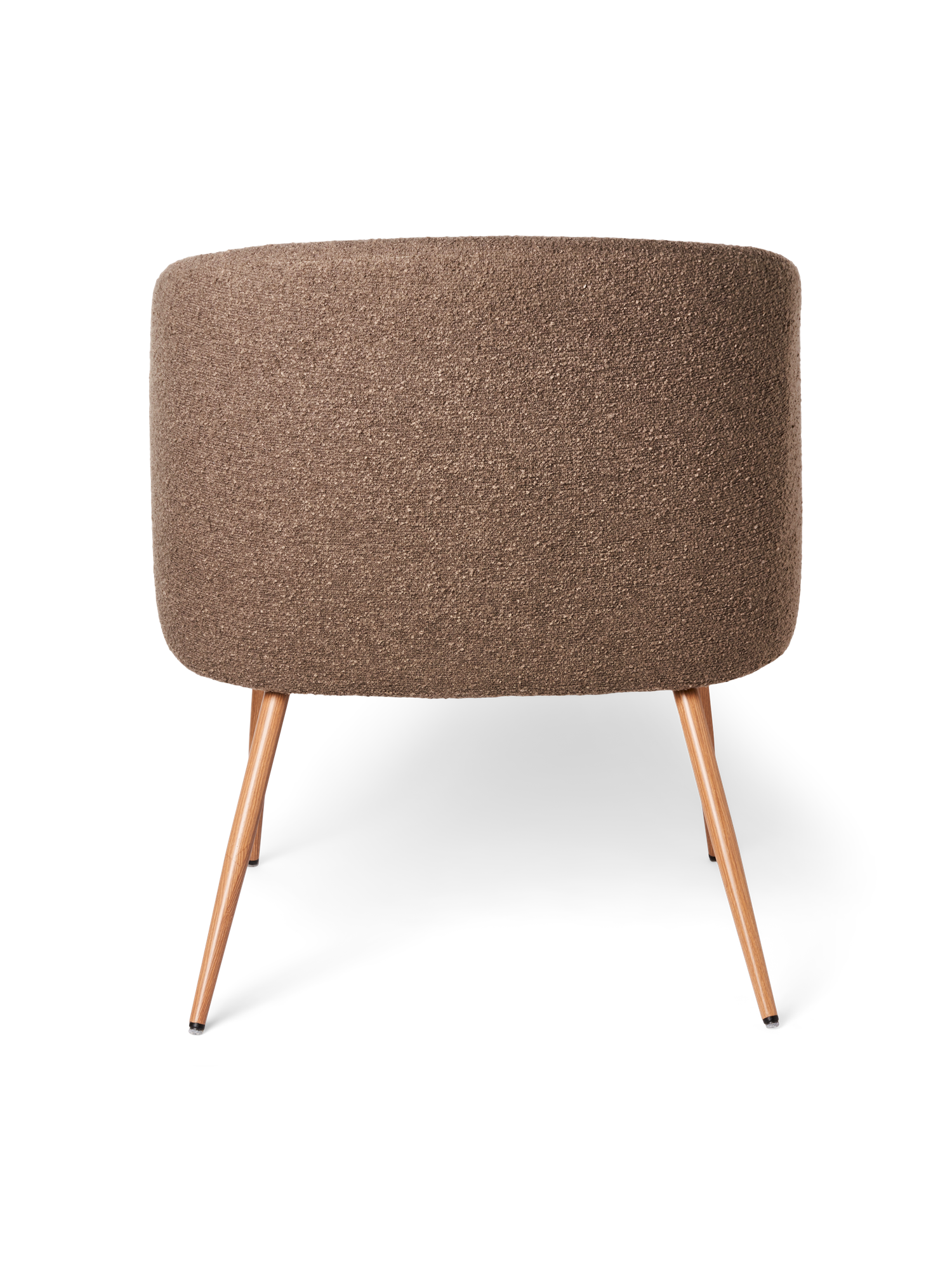 Loungestol i boucléstof | Jern/polyester/polyuretan. 67 x 43,5 x 78 cm. | Brown