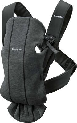 BabyBjörn Mini Bæresele 3D Jersey, Svartgrå