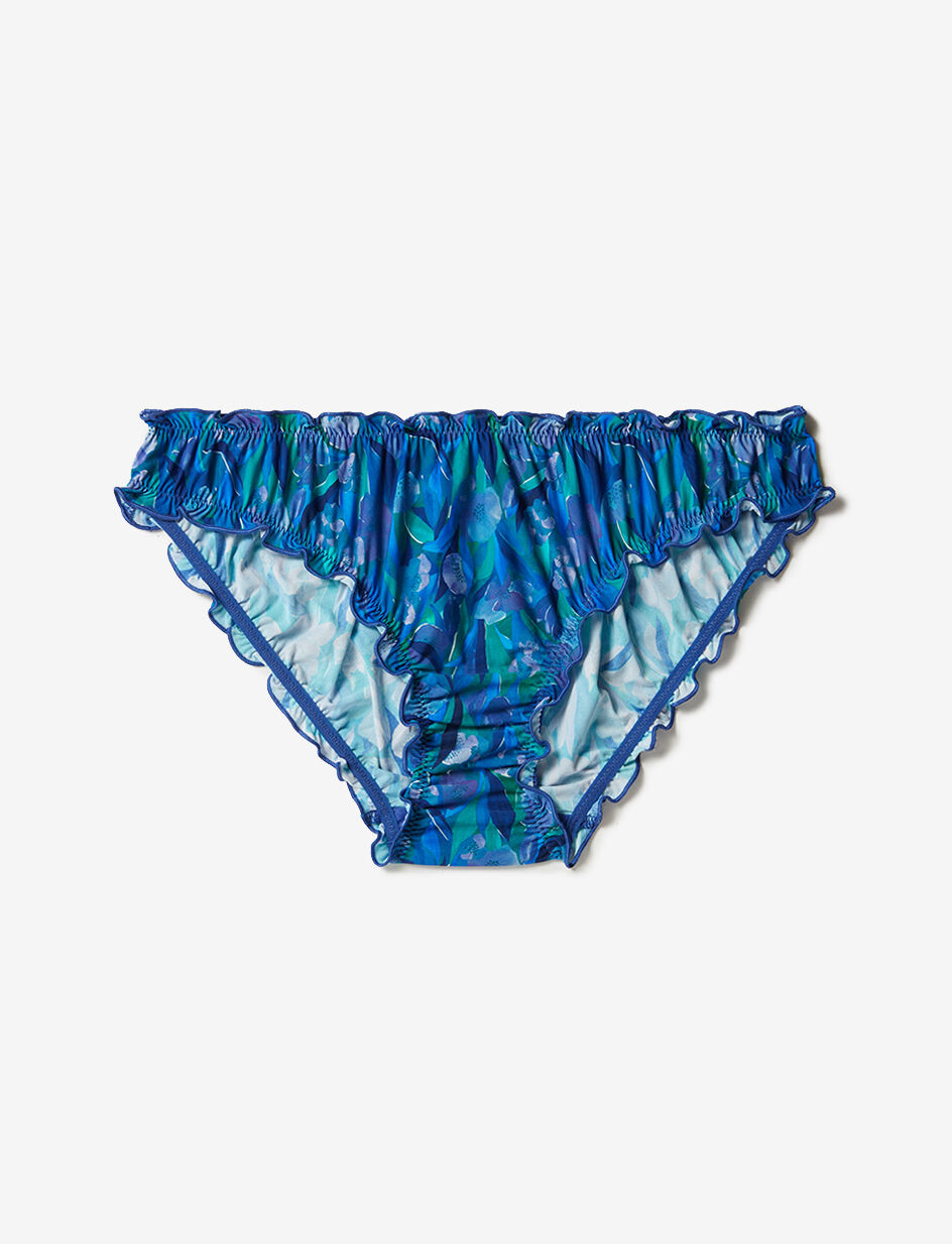 Culotte fantaisie - fleur festival bleu