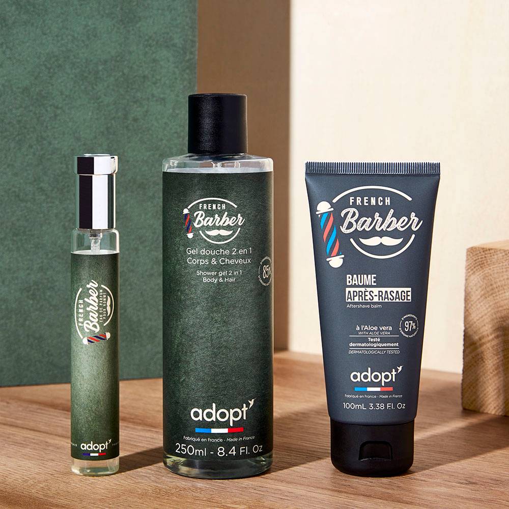 French Barber - Coffret trousse eau de parfum 30ml + gel douche + après rasage
