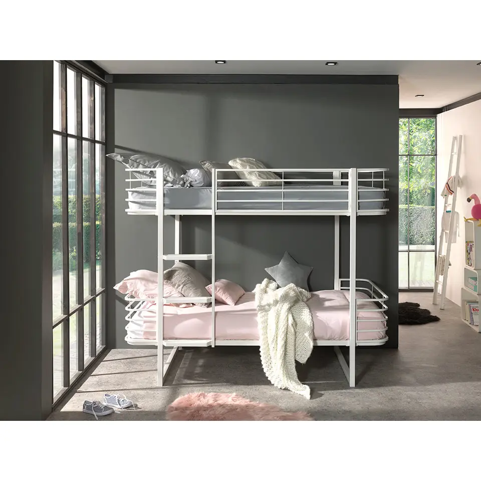 Vipack stapelbed Oscar metaal - wit - 166x104x205 cm
