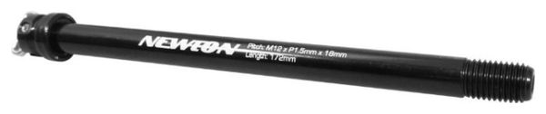 AXE-BLOCAGE DE ROUE ROUTE-VTT TRAVERSANT NEWTON ARRIERE AVEC LEVIER  FILETAGE 1.5 12X142 NOIR TYPE SHIMANO (LONGUEUR 172mm HORS BUTEE - LONGUEUR FILETAGE 18mm)