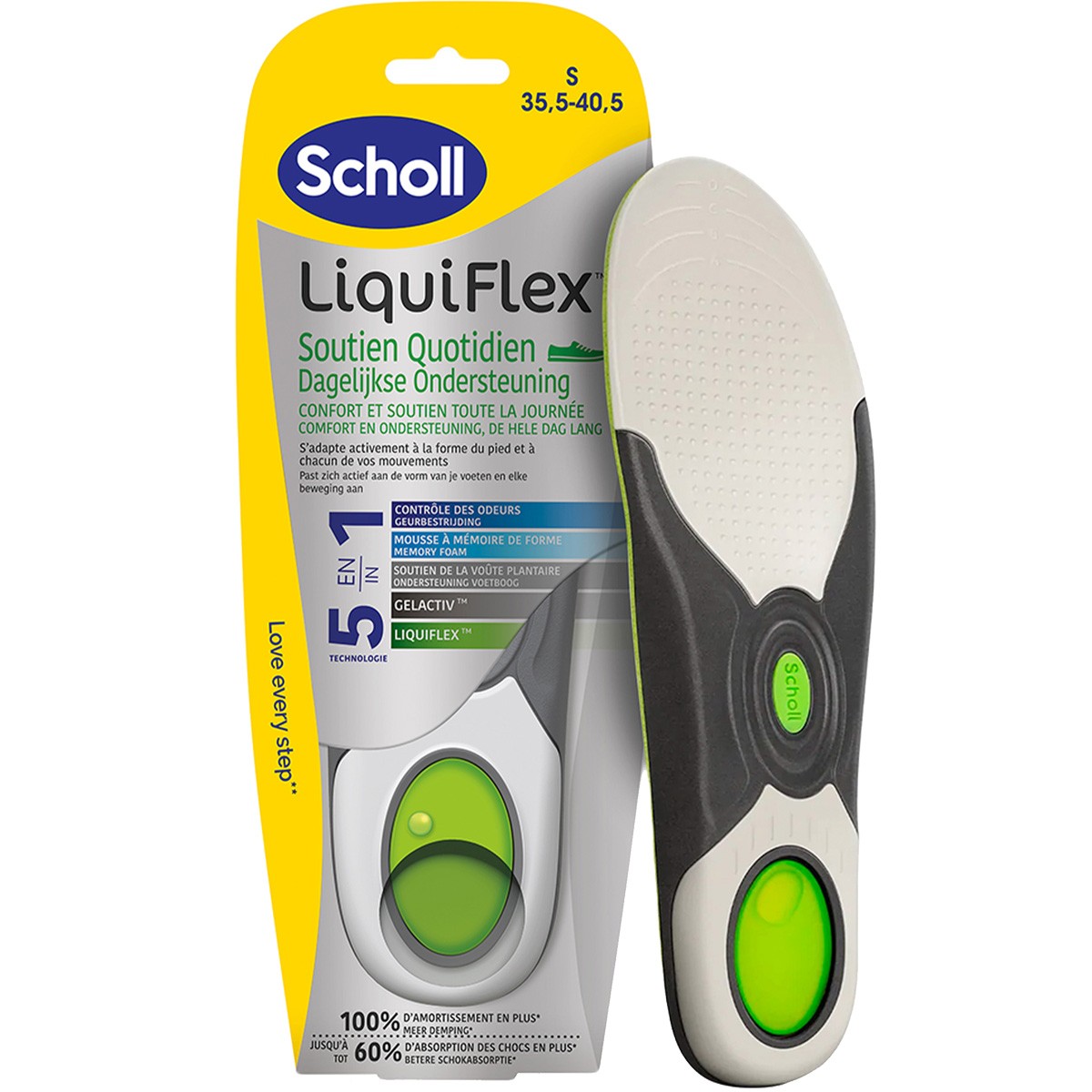 Semelles soutien quotidien - LiquidFlex - Taille 1