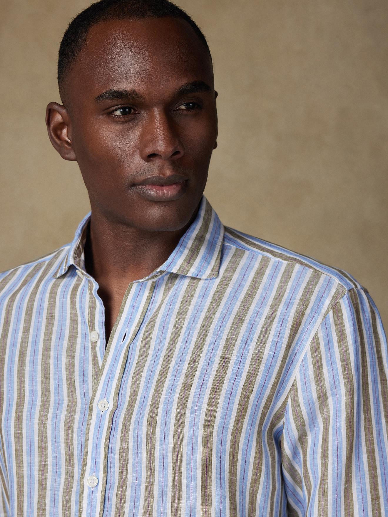 Chemise Robby en lin à rayures