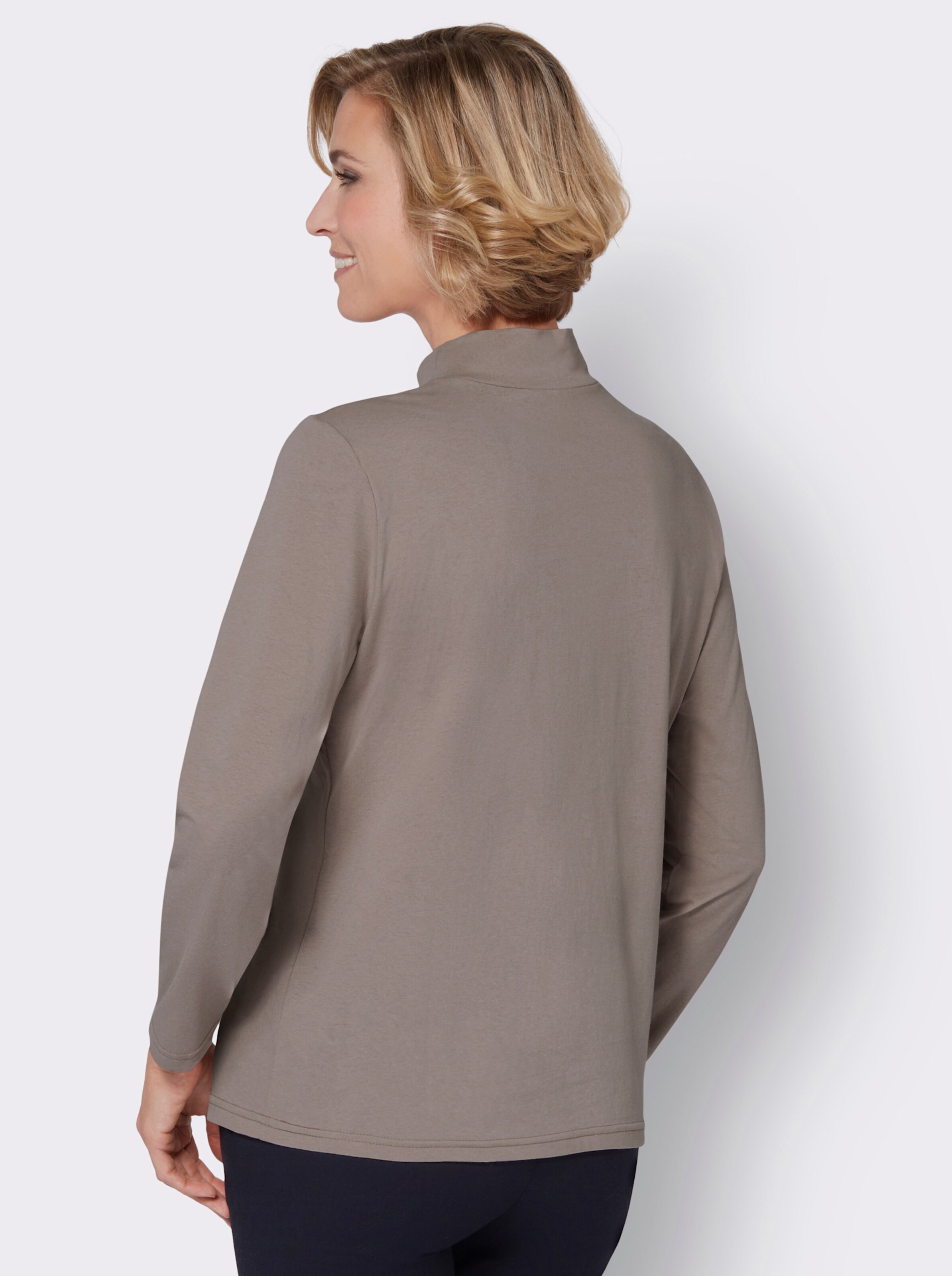 Stehkragen-Shirt