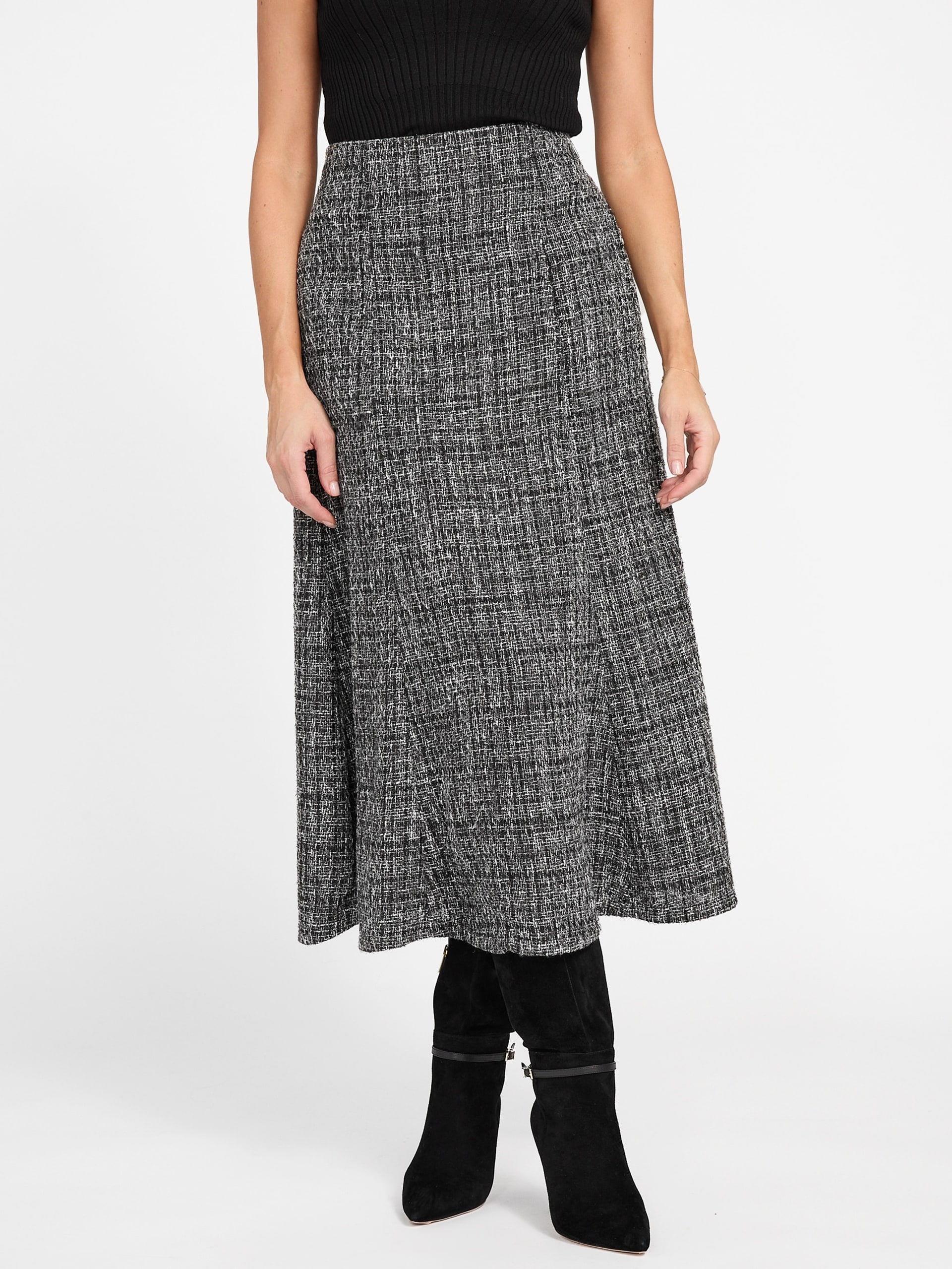 Saia midi Gea Sparkle Boucle