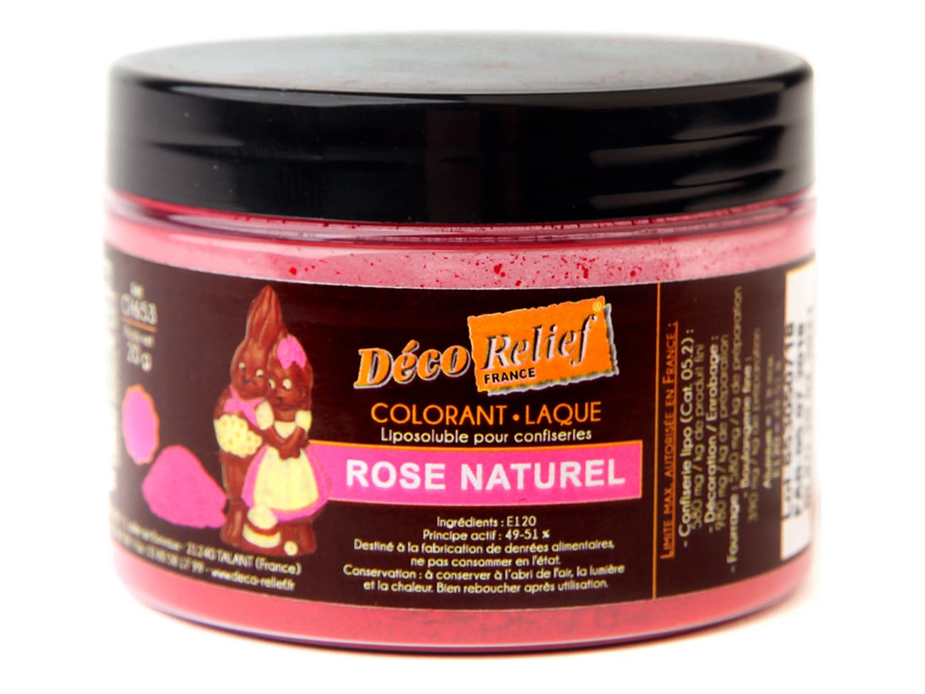 Colorant alimentaire rose naturel - liposoluble - 20 g - Déco Relief