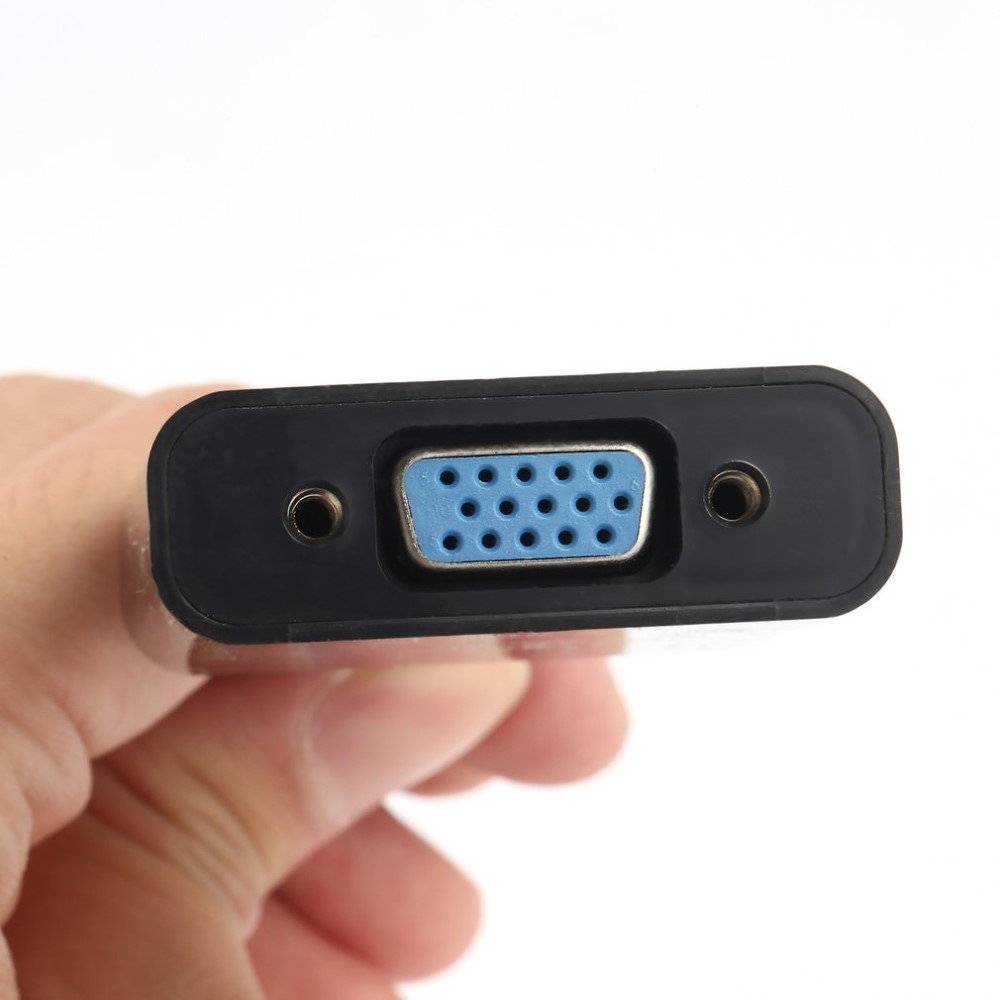 (15cm) HDMI auf VGA Adapter 1080p FullHD - Schwarz