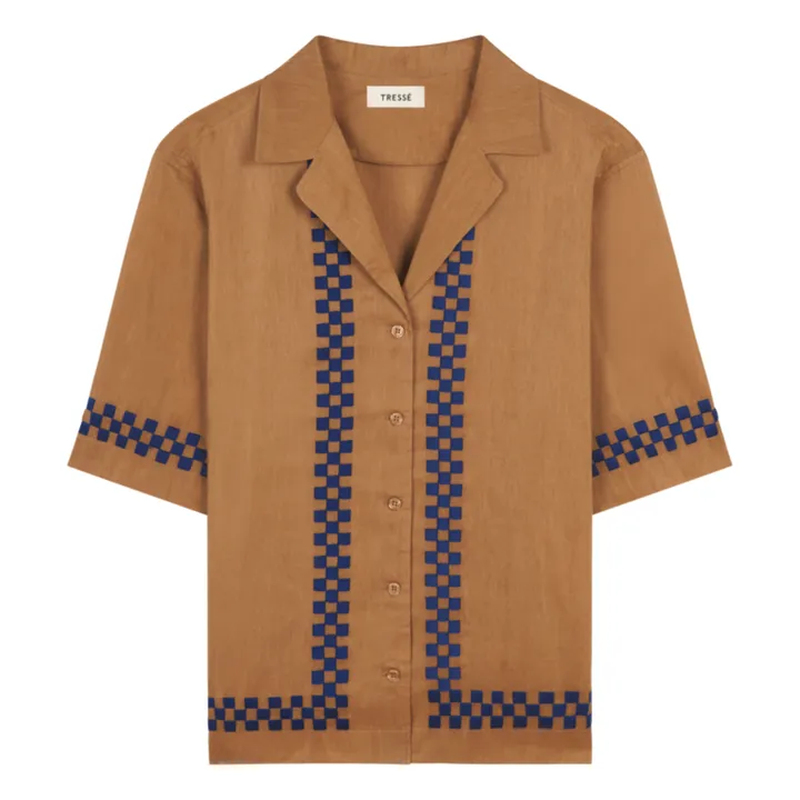 Tressé Chemise Cira Lin | Marron