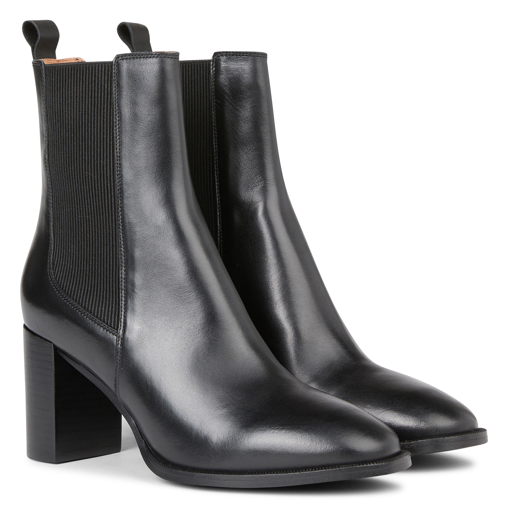 BARBIE - Bottines Chelsea à talons en cuir | Noir