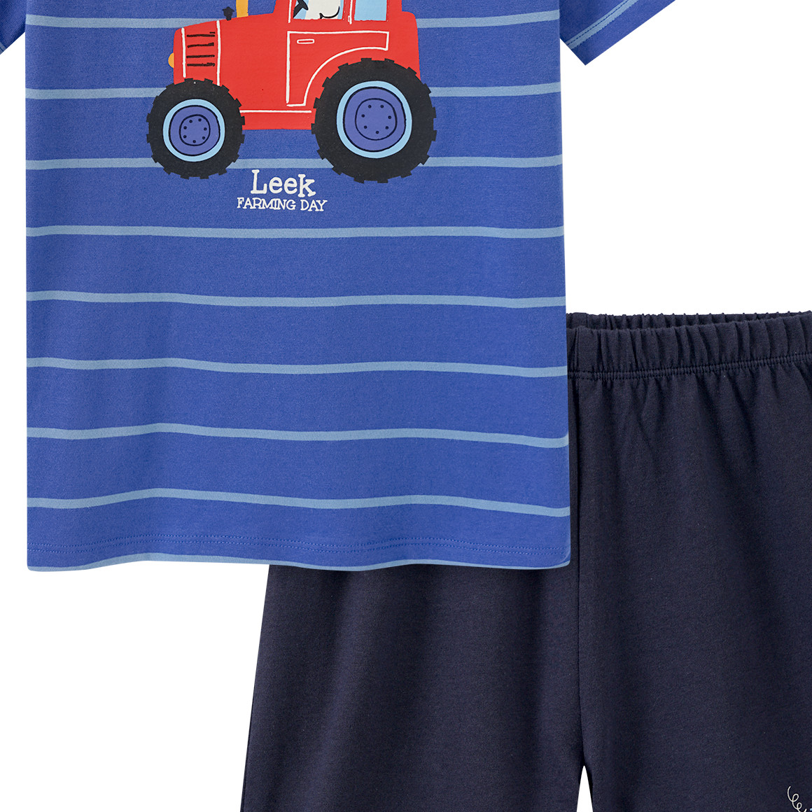 Topolino Jungen Shorty mit Traktor-Print blau / dunkelblau