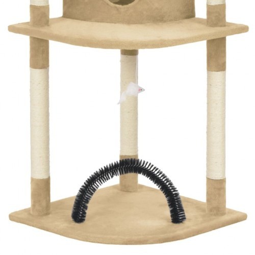 Arranhador de sisal bege para gatos