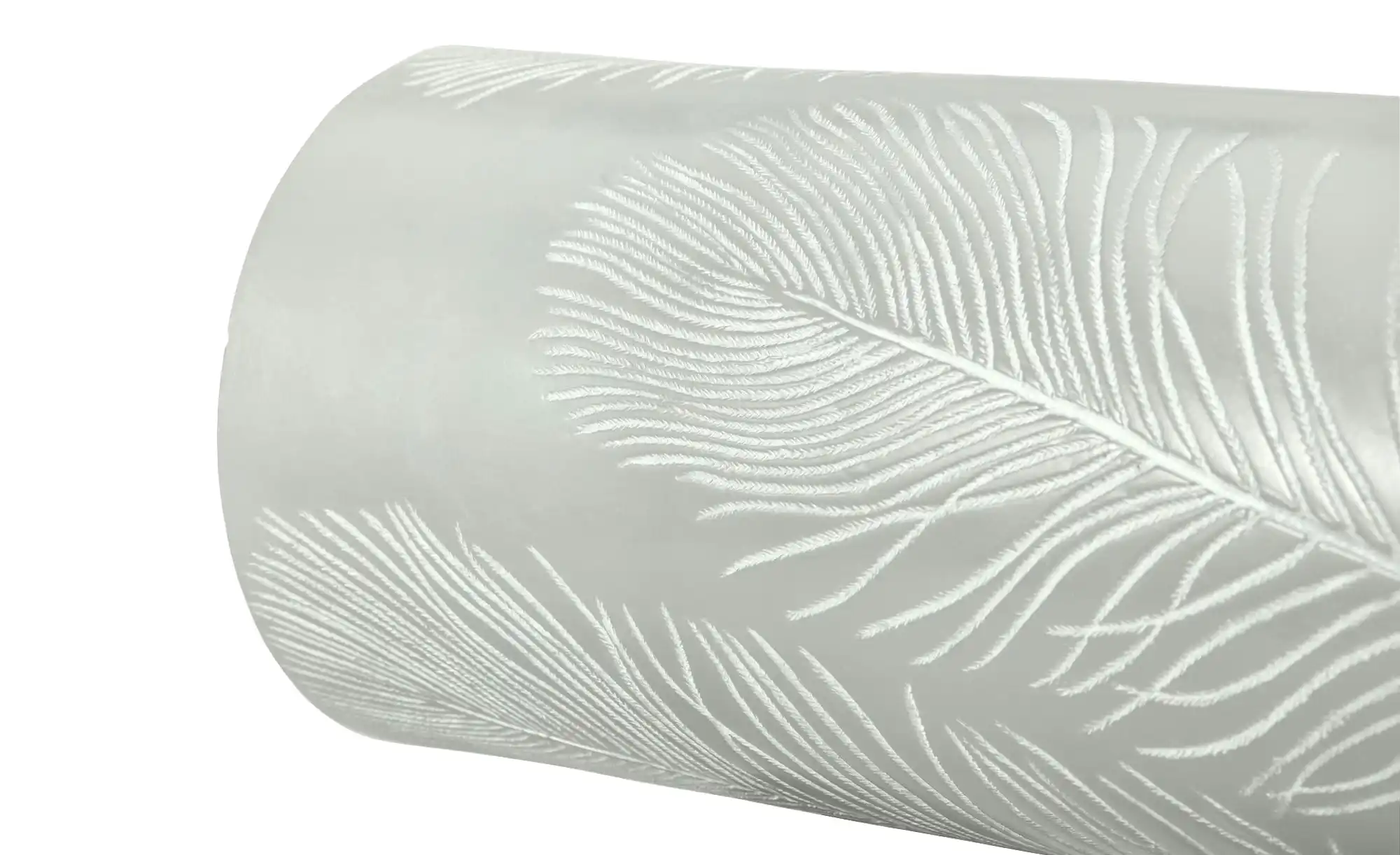 LED-Echtwachs-Kerzen 2er-Set, grau mit Federoptik