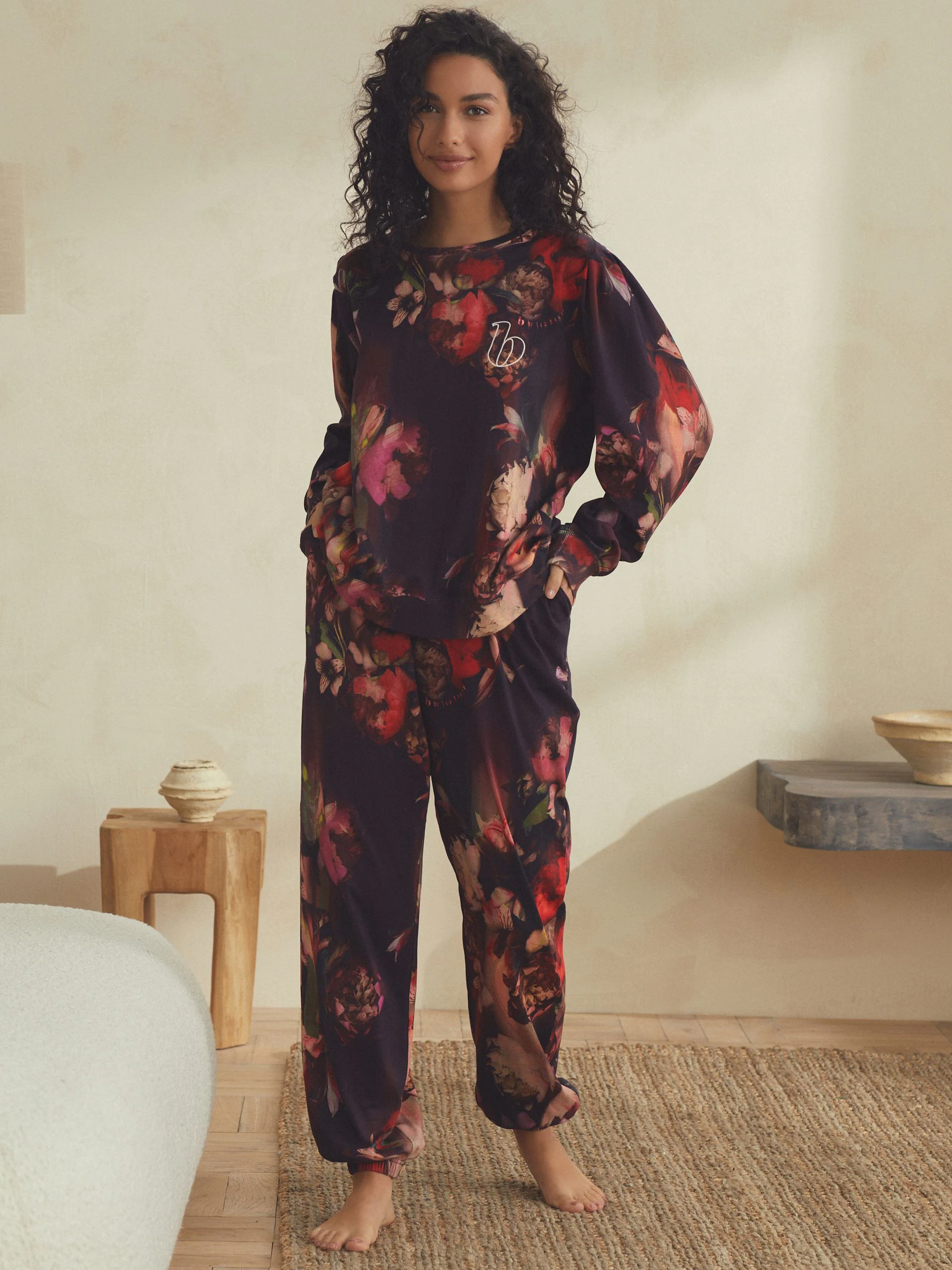 Bordeauxrood - B by Ted Baker 100% Cotton Interlock Pyjamas