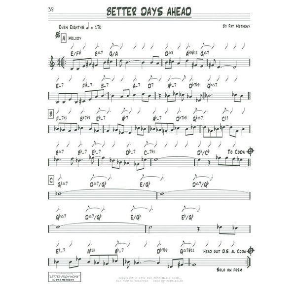 Hal Leonard The Pat Metheny Real Book C