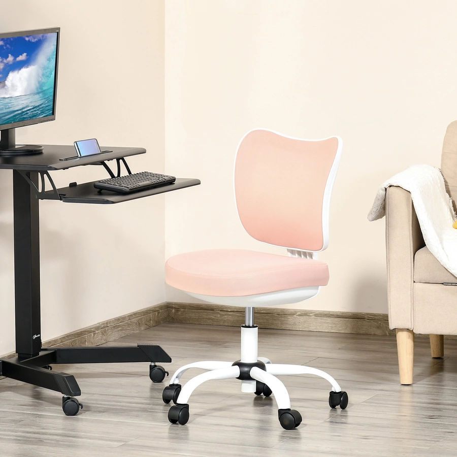 Vinsetto Bürostuhl Ergonomisches Liniendesign, ABS-Kunststoffgehäuse pink