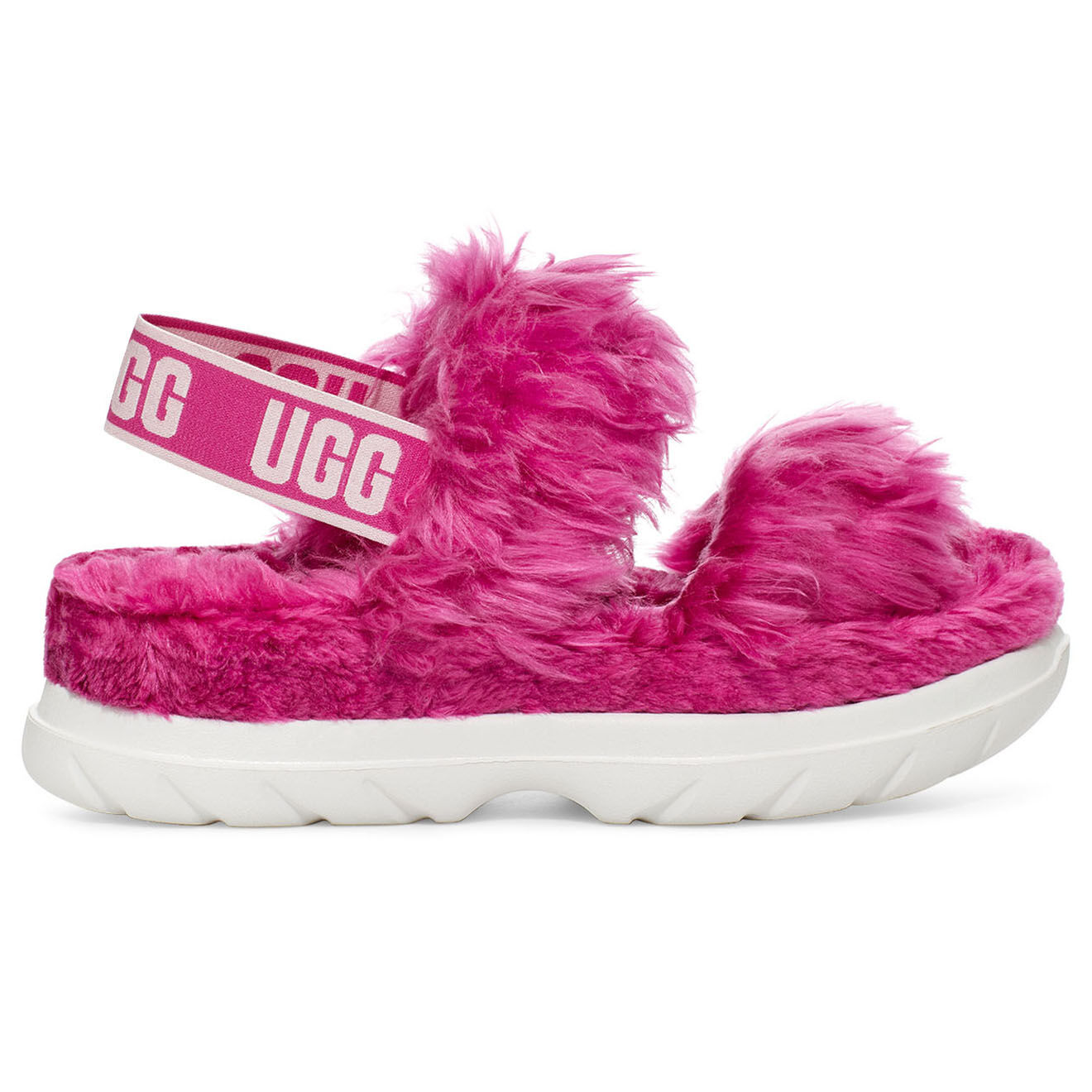Ugg Sandales chaussons en Fausse fourrure Fluff Sugar roses