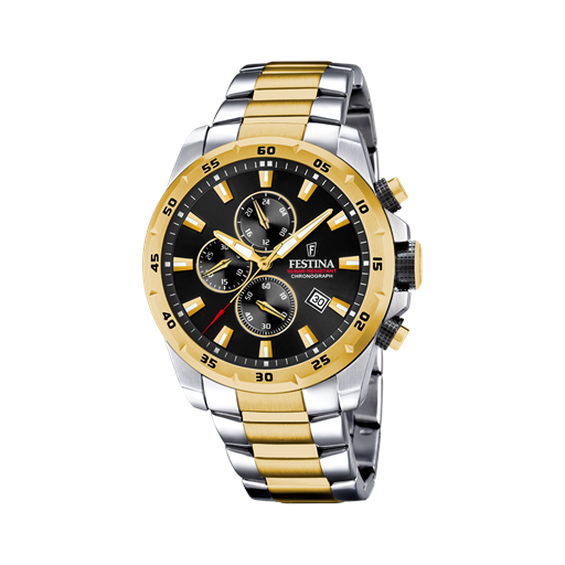 Festina Chrono 20562/4 Herreur, Steel/Gold/Black, 45 mm
