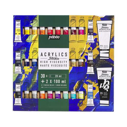 pébéo Studio HIGH VISCOSITY Acrylfarben-Set