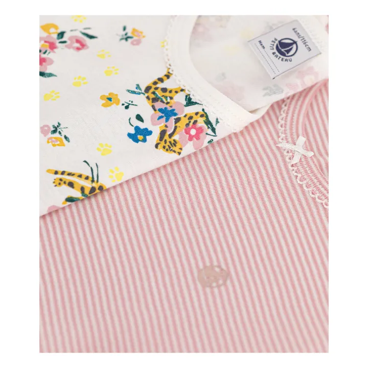 Petit Bateau Lot 2 Pyjamas Shorts Fleurs | Rose