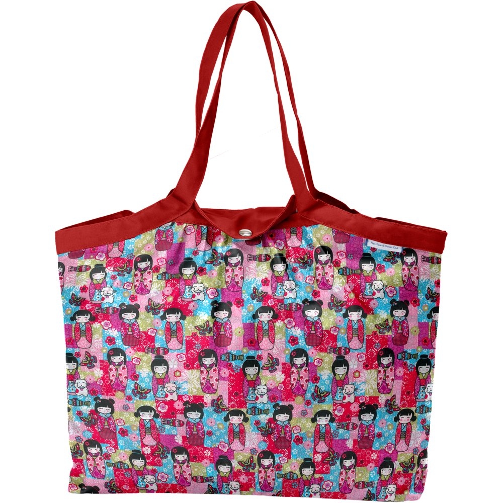 Sac Cabas Taille Moyenne Plissé Kokeshis